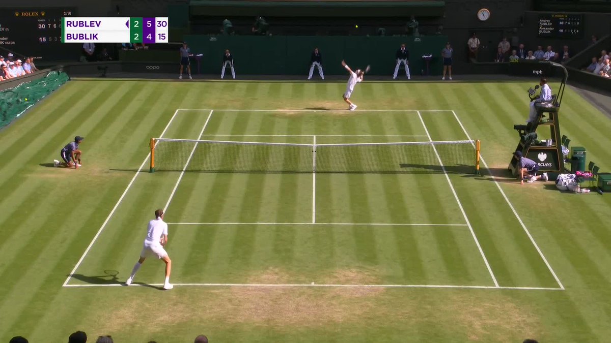 "That is one of the great shots we've seen here in YEARS!" Andrey Rublev, take a bow! 😱 #Wimbledon