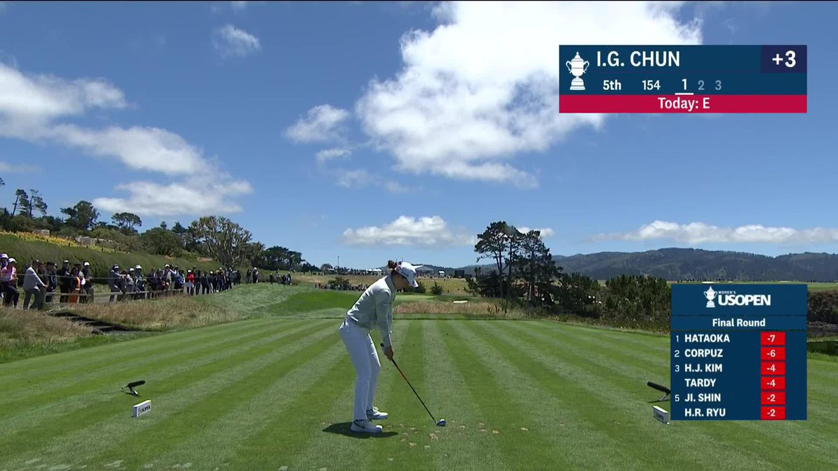 Perfection at Pebble! 1️⃣ That's a #USWomensOpen ace for 전인지 • In Gee Chun!