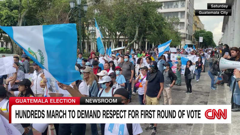 Protesters in Guatemala demand respect for election results