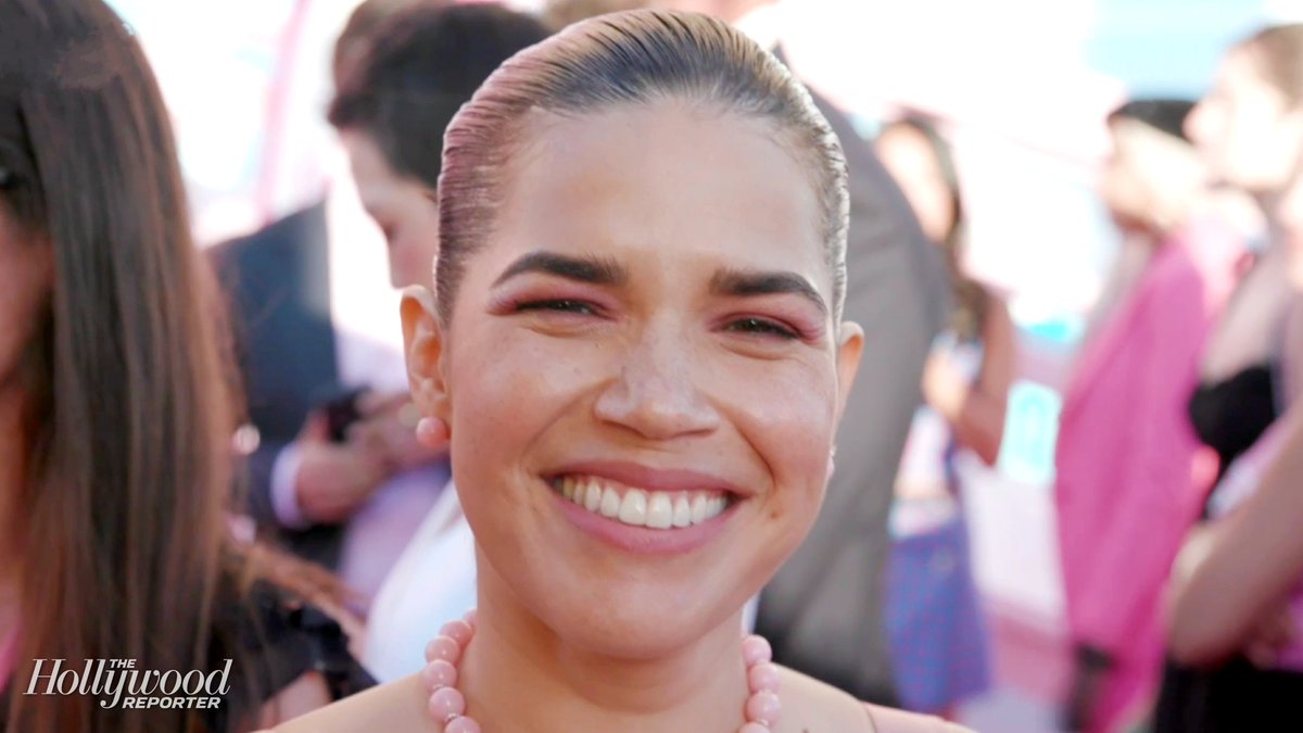 America Ferrera gushes over Greta Gerwig and her ability to evoke a childhood nostalgia while creating Barbie Land at the #BarbieMovie World Premiere