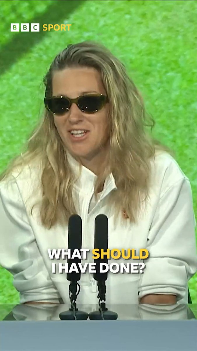 "What should I have done?" 🤷♀️ Victoria Azarenka spoke out after being booed off the court at #Wimbledon