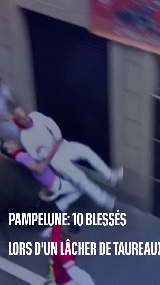 🇪🇸🐂 FLASH | Un lâcher de #taureaux a viré au drame en provoquant 10 blessés, à #Pampelune.