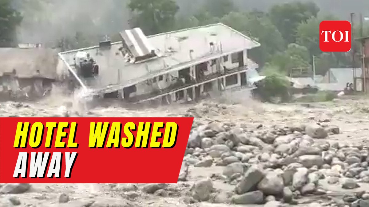Caught on cam: Hotel washed away in Manali Aallu amid heavy rains in Himachal Pradesh