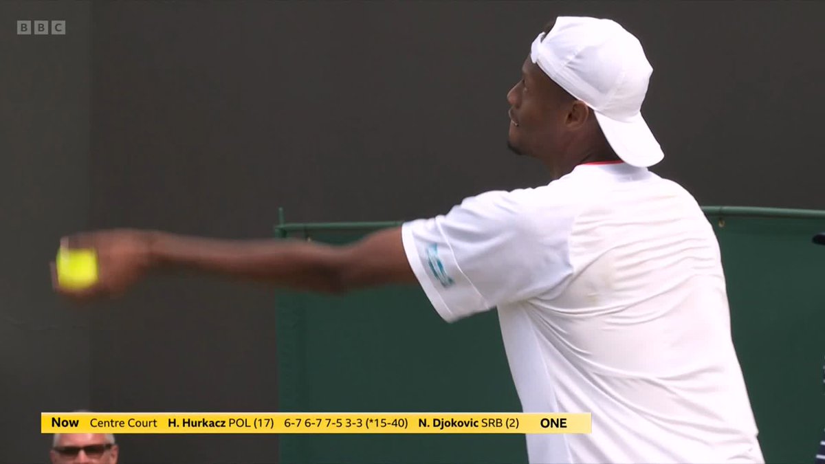 Chris Eubanks is loving life at #Wimbledon right now! His match with Stefanos Tsitsipas is going the distance 👀 Watch live on BBC iPlayer and listen on BBC Sounds 🎾