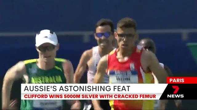 You'll see nothing gutsier than this in any sport this year - Australia's Jaryd Clifford defending his 5,000 metres title at the World Para Athletics Championship in Paris. AustralianAthletics #7NEWS