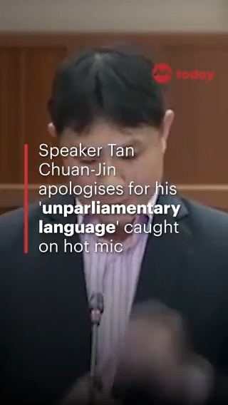 WATCH: In a video circulating on social media, Speaker of Parliament Tan Chuan-Jin can be heard muttering the words "f****** populist" after a speech made by Workers' Party member Jamus Lim. He has since apologised for using "unparliamentary language".