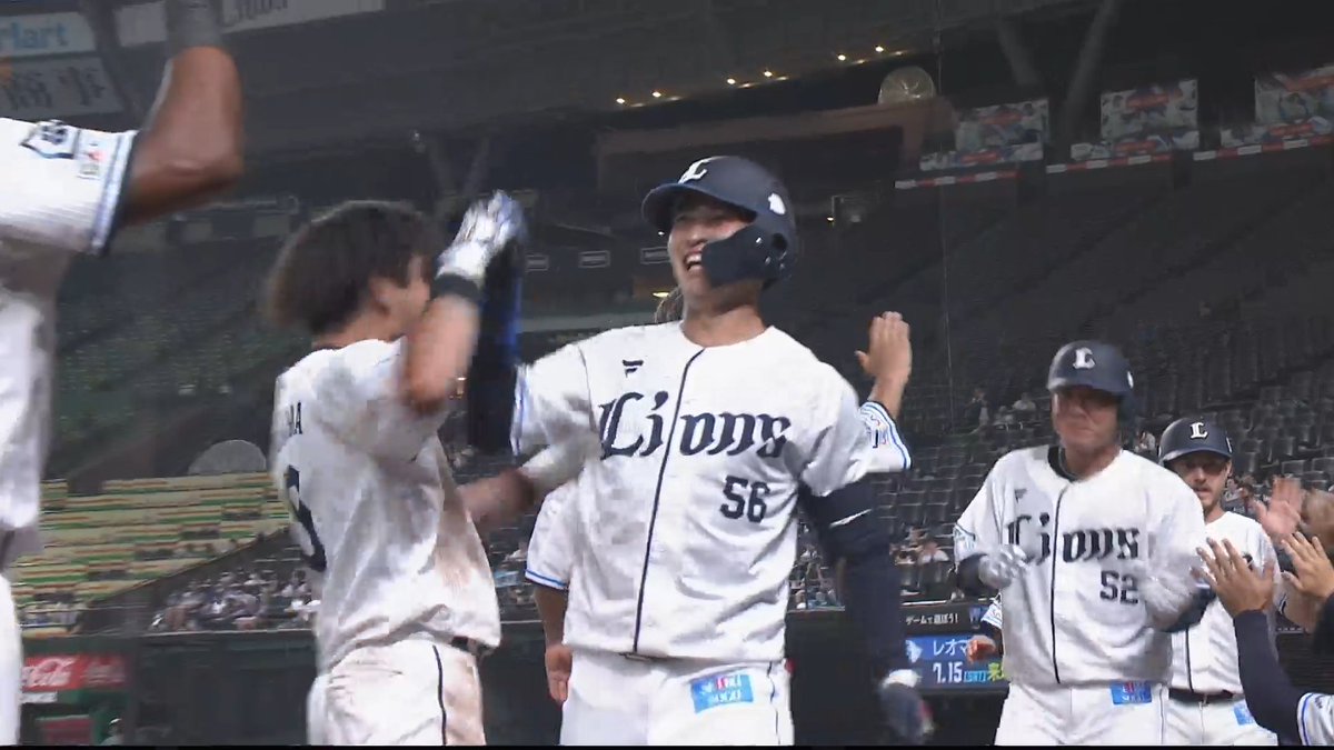 途中出場、#川野涼多 選手のホームランで3点を追加し一気に逆転！ ベンチも大盛り上がりで迎えます！ #埼玉西武ライオンズ #seibulions #イースタン