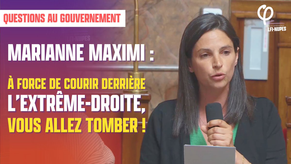🔴🗣 « La #NUPES vous inquiète plus que 89 députés #RN car nous représentons une alternative crédible à votre politique, une rupture face au libéralisme autoritaire ! Le RN est une arnaque sociale, leurs votes en sont la preuve ! » - Marianne Maximi