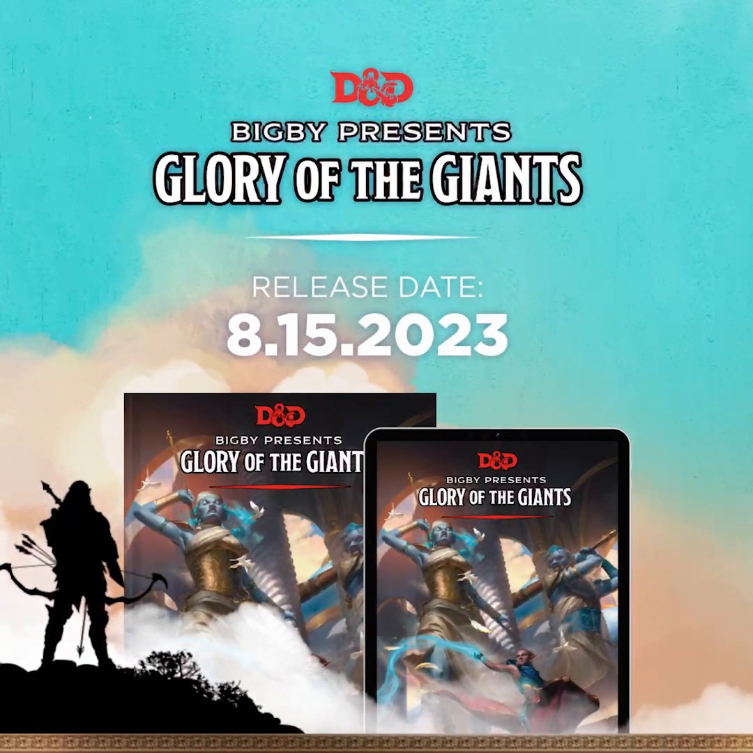 Welcome to the big leagues. Bigby Presents: Glory of the Giants, releasing August 15. Preorder the digital + physical bundle now to instantly unlock exclusive perks on D&D Beyond: