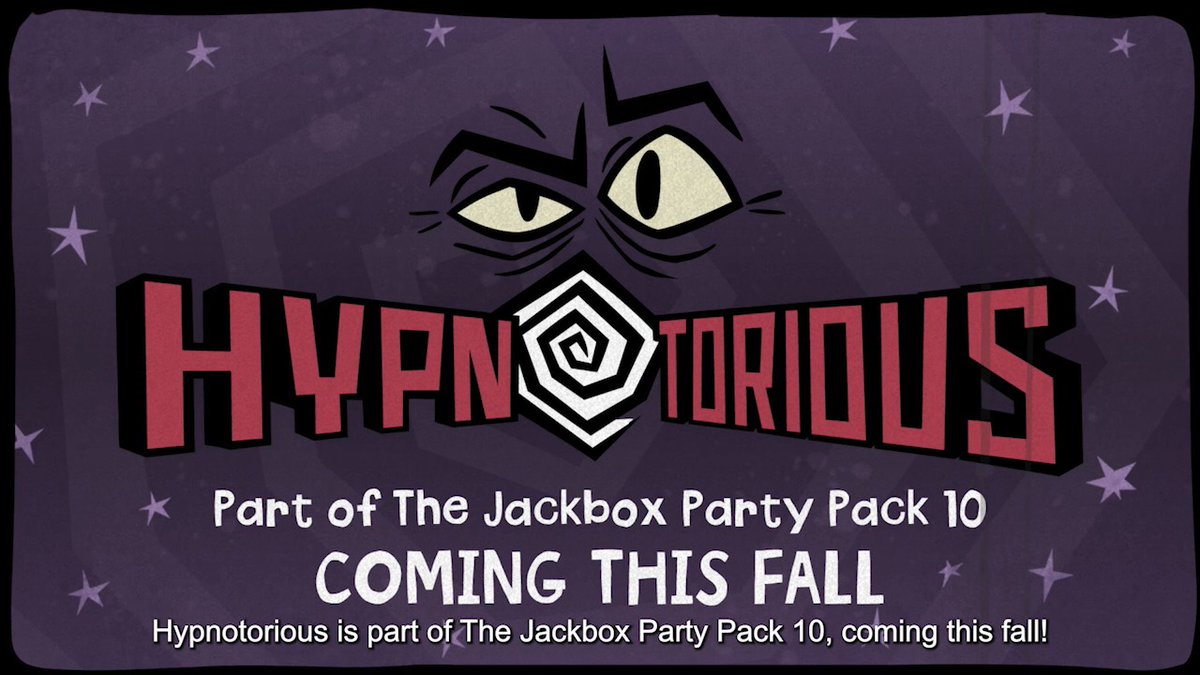 Breathe in. Breathe out. Open your mind to Hypnotorious, a new secret identity game coming this fall in The Jackbox Party Pack 10. 🧠 Learn more ➡️
