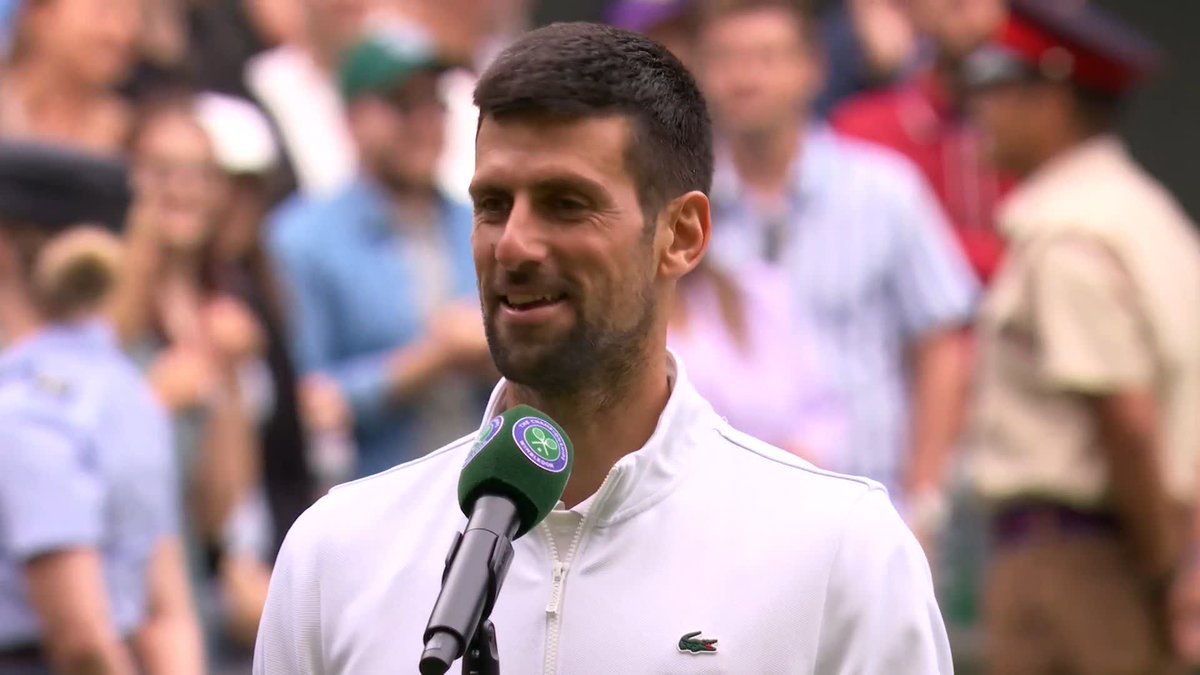 "It ain't happening" 😤 Novak Djokovic is relishing the pressure #Wimbledon