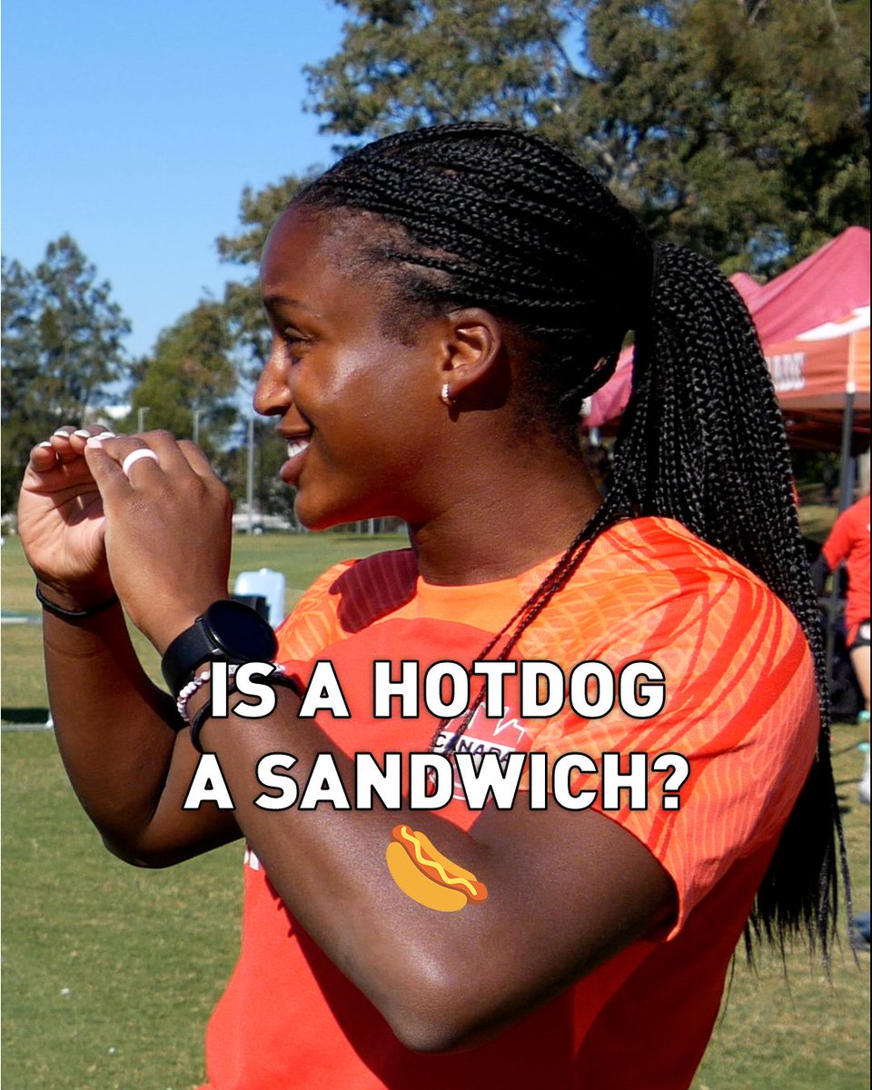 Is a hot dog a sandwich? 🌭 CANWNT weigh in. #WeCAN