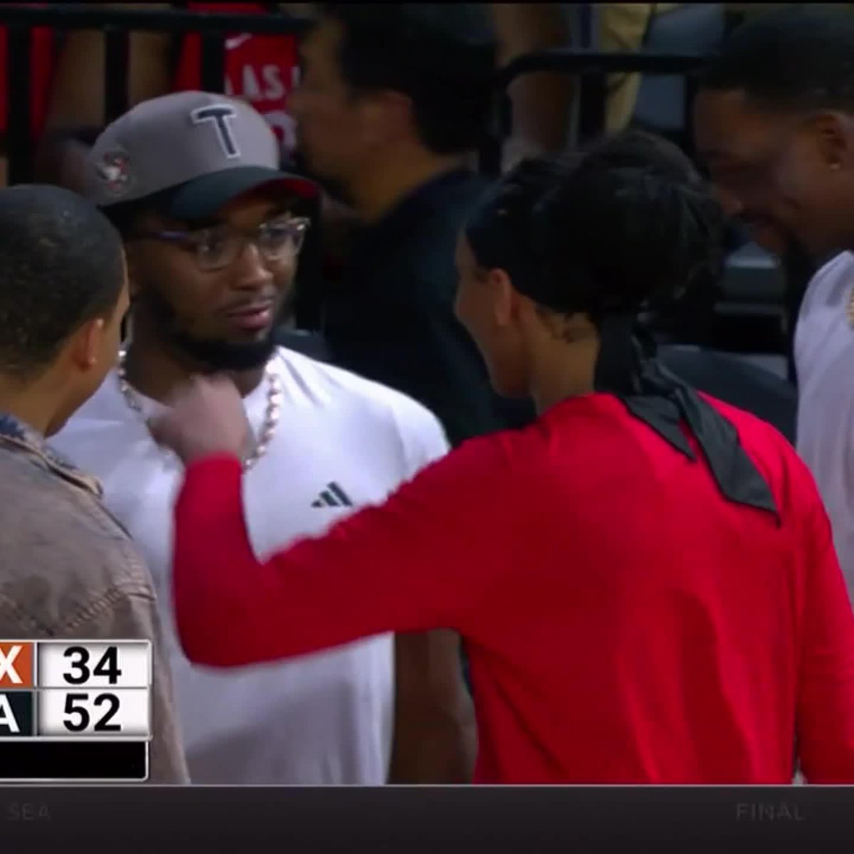 Bam Adebayo, Donovan Mitchell, Grant Williams and Torrey Craig pulled up to watch A'Ja Wilson and the Aces 🤝