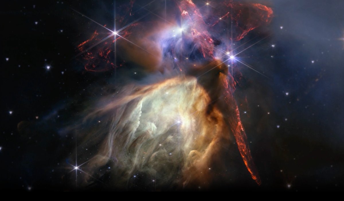 Prepare to be awestruck! NASA Webb Telescope's NEW first anniversary image presents star birth as an impressionistic masterpiece with the Rho Ophiuchi cloud complex, 390 light years away. We're unlocking the secrets of the universe, one breathtaking image at a time. #UnfoldTheUniverse