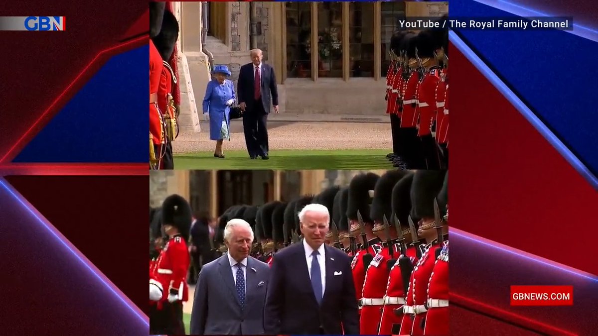 When Donald Trump briefly walked in front of the Queen, mainstream media went crazy. Almost every front page and news organisation criticised him. But when Joe Biden walks ahead of the King, he gets a complete free pass from the media!