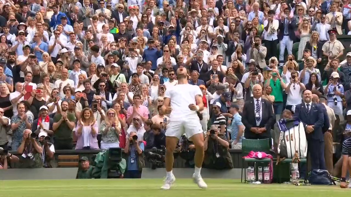 Carlos Alcaraz is on to his third straight Major Semifinal after taking down Holger Rune at #Wimbledon