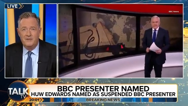 "Now we can talk freely about who this is, it should also be clearer why this has been such a major story... "The way the BBC has managed this complaint remains a matter of legitimate public concern." Piers Morgan's monologue on Huw Edwards being named in the BBC scandal 👇