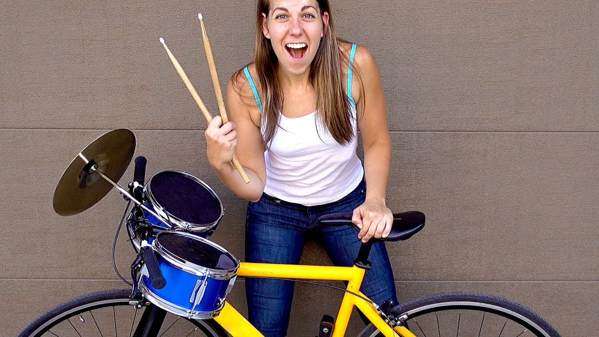 I wanted to bike 🚲 and drum 🥁 at the same time... so I made this...