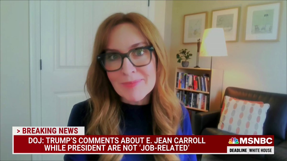 "It is understandable that Trump would have gone on the rampage...the decision by the DOJ was really pivotal...If it had been found that Trump had been acting in the scope of his employment it would have been a strikeout for E. Jean Carroll" RonNell Andersen Jones w/ Nicolle Wallace