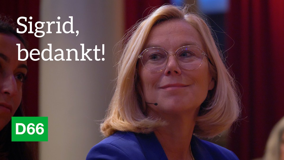 Bedankt Sigrid Kaag, voor alles wat je voor ons als partijleider hebt gedaan! 💚