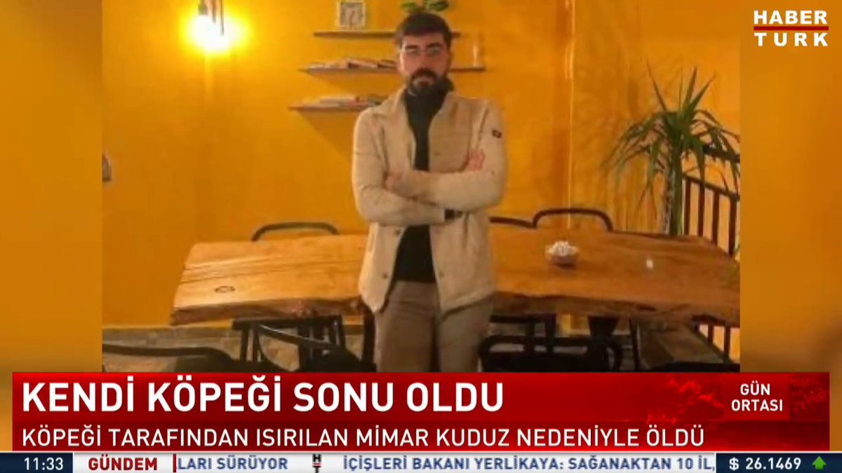 Kendi köpeği sonu oldu. Köpeği tarafından ısırılan mimar, kuduz nedeniyle öldü.