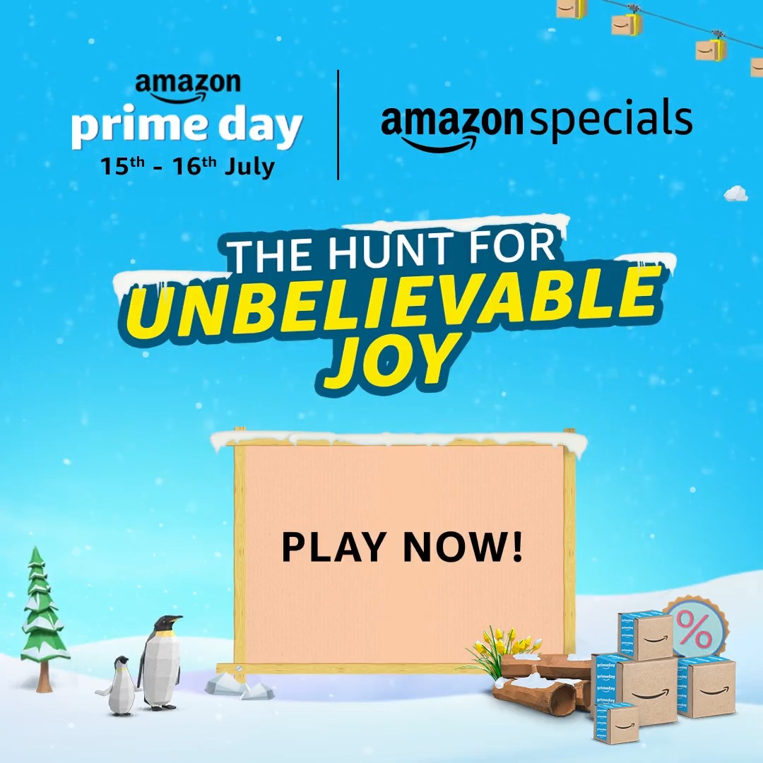 Want to win some incredible prizes this Prime Day? Simply play #TheHuntForUnbelievableJoy. Click on the link to start playing! #AmazonSpecials #AmazonPrimeDay #DiscoverJoy