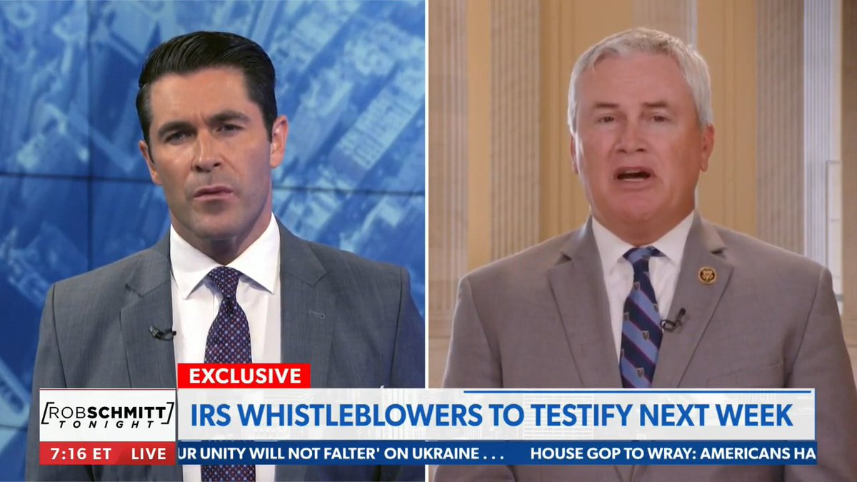 Rep. James Comer: "We have bank records. We have bank violations. We have very specific tax questions to ask these whistleblowers … America is going to get to see firsthand [at the hearing] just how involved Joe Biden was in the family's shenanigans.”