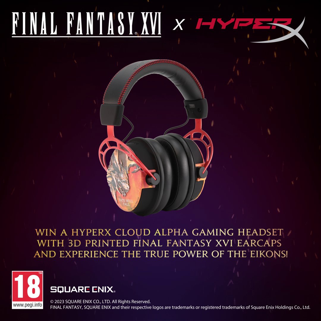 In the UK? Follow us and retweet for a chance to win a specially branded Final Fantasy XVI HyperX Cloud Alpha Gaming Headset! #FF16 Official rules: