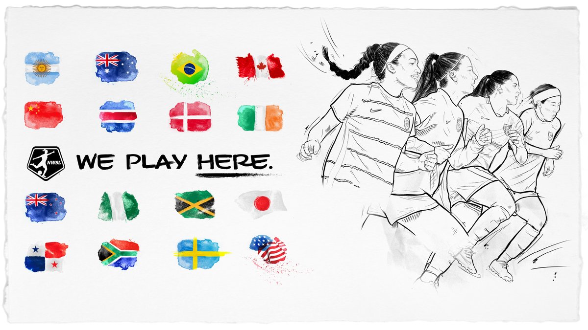 60 of the NWSL’s brightest stars will proudly represent their countries on soccer’s biggest stage next week in New Zealand &amp; Australia. We don’t just play the world’s game, we run it. #WePlayHere