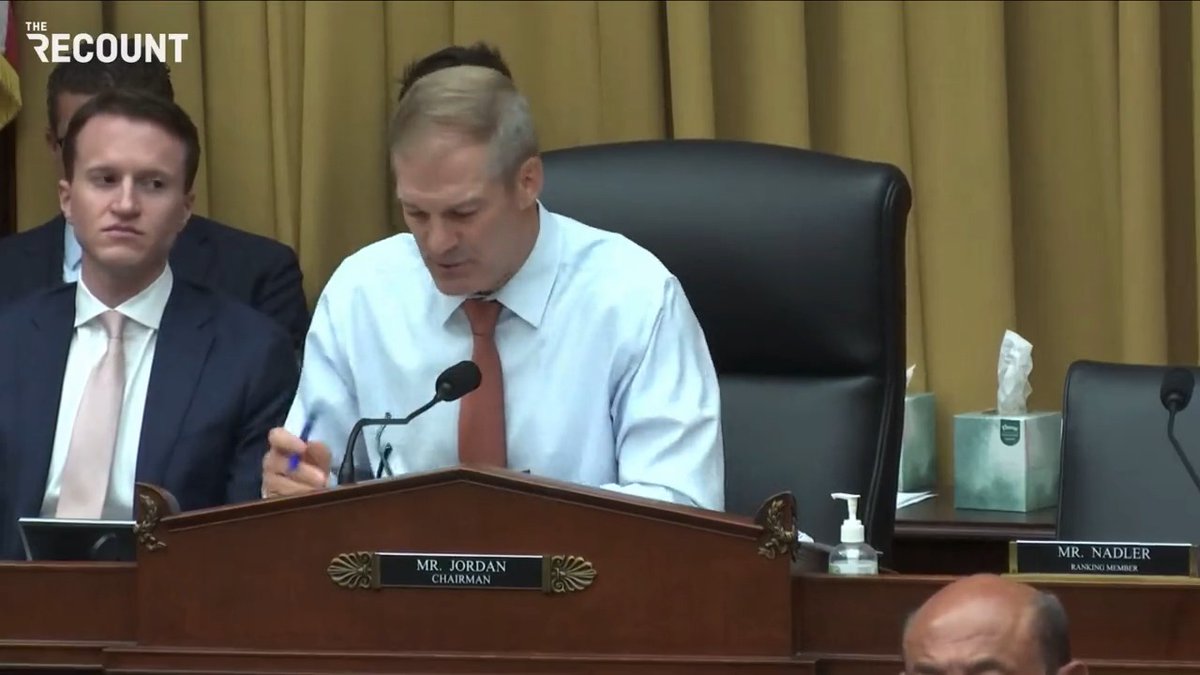 House Judiciary Chair Jim Jordan repeatedly cuts off FTC Chair Lina Khan as she tries to answer after he asks why the FTC is “harassing Twitter.” Khan: “Twitter’s lax privacy policies allowed unauthorized users to co-opt Twitter accounts, including that of Fox News.”