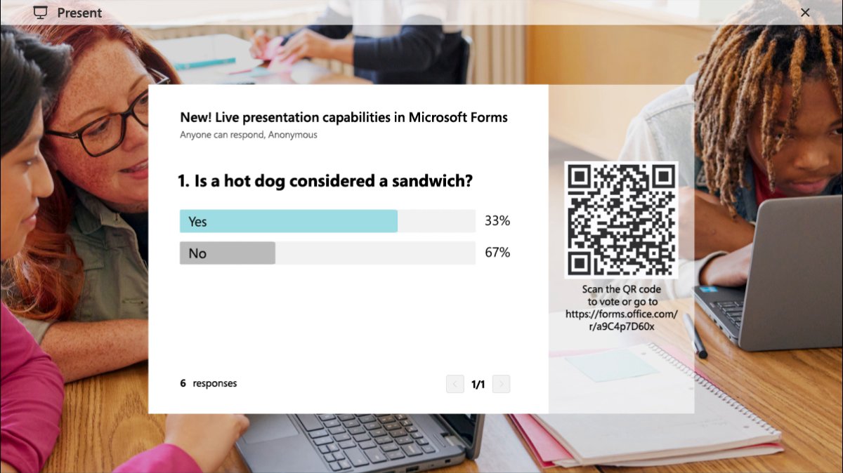 We’re excited to announce new live survey capabilities for Microsoft Forms! 🎉 Students and educators can now participate in and view responses in real time during presentations. Learn more about how to use this feature in your classroom. #MicrosoftEDU