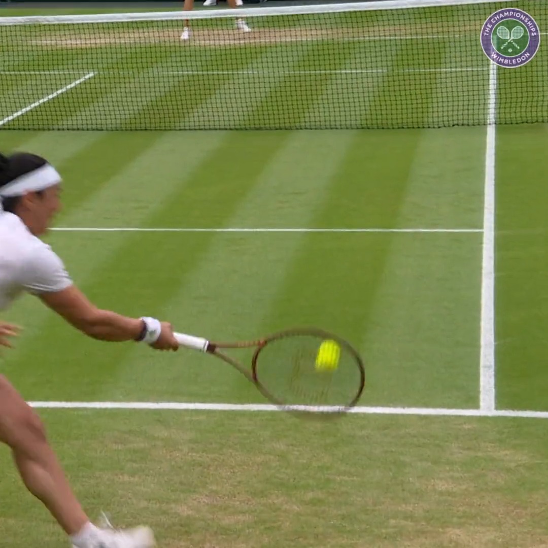 Outrageous Ons 🔥 This stunning forehand winner from Ons Jabeur is today's Play of the Day presented by Barclays UK #Wimbledon