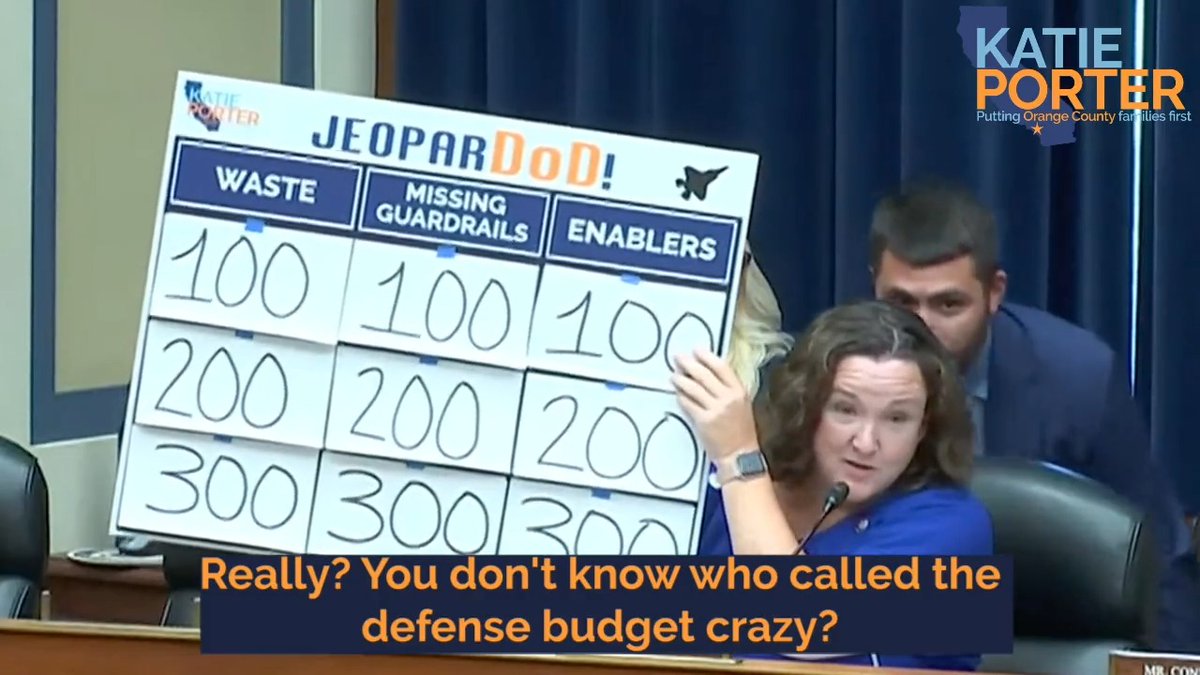 Each year, lawmakers and defense lobbyists play the same game, pouring hundreds of billions into the Pentagon without scrutinizing every dollar—and it's taxpayers who lose. Today, I invited witnesses to play JeoparDoD, to win oversight for the American people.