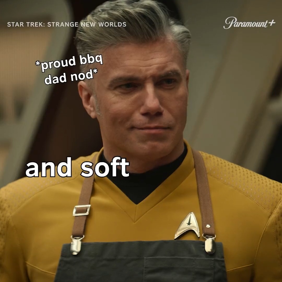 Spock is a bacon girly pops now. #StarTrekStrangeNewWorlds