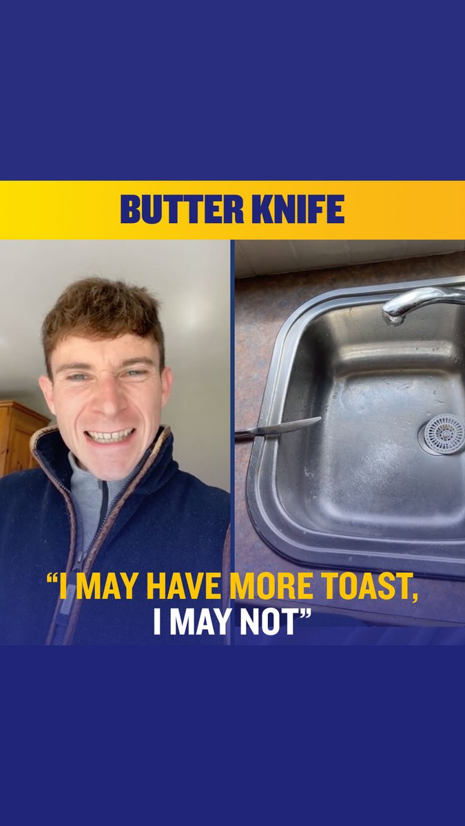 Butter knife on standby mode ๐ง Only in Ireland ๐คฃ๐ฎ๐ช ๐ธ Diarmuid Moloney