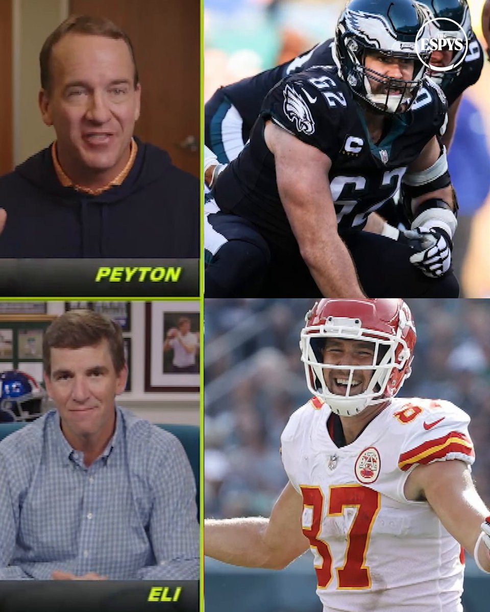 Peyton and Eli Manning want credit for the Kelce family's success 😅