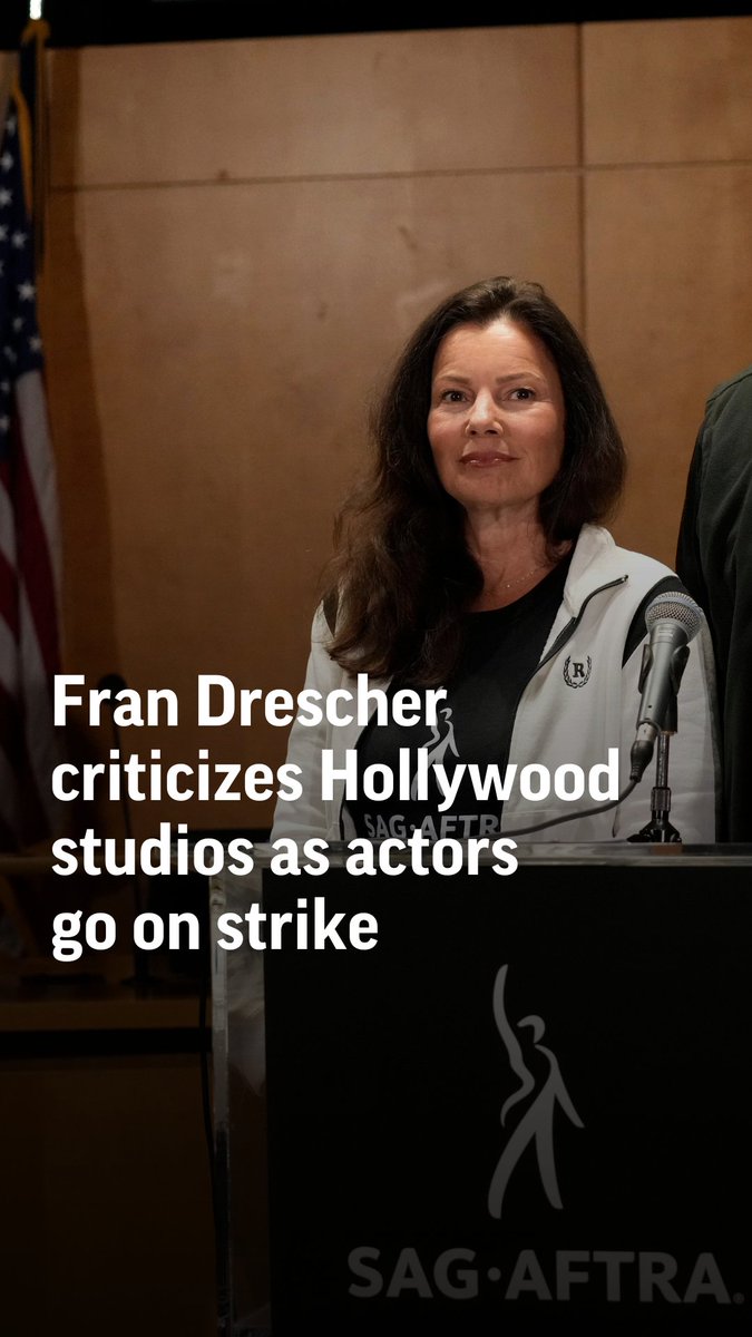 “You have to wake up and smell the coffee.” SAG-AFTRA President Fran Drescher delivers an impassioned speech as Hollywood actors go on strike for the first time since 1980.