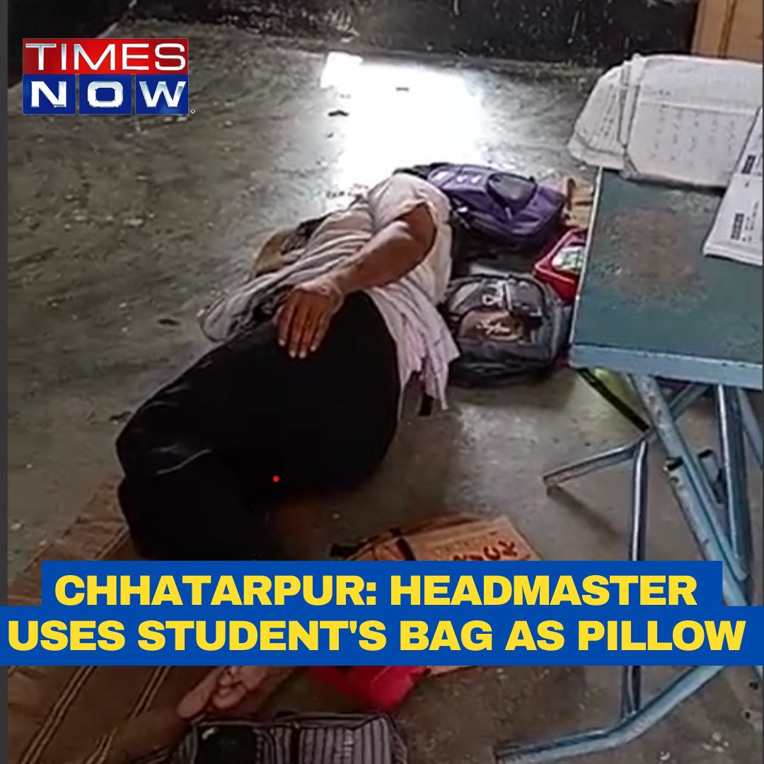 Shocking Video: Headmaster Uses Student's Bag as Pillow. #TNShorts