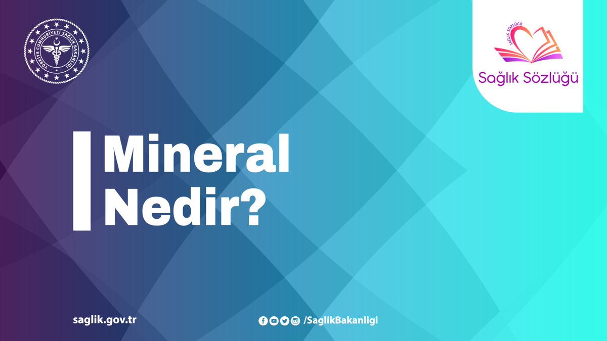 📹 Mineral Nedir? #SağlıkSözlüğü