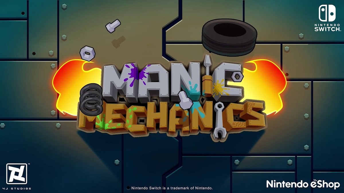 It's time to get your chassis looking classy, grease monkey! Car-based couch co-op chaos awaits in Manic Mechanics, out now on Nintendo #eShop. Dust off those overalls: