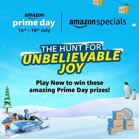 Here’s your chance to WIN incredible prizes this Prime Day. If you haven't already joined the Hunt for Unbelievable Joy? Click on the link to play now! #AmazonSpecials #TheHuntForUnbelievableJoy #AmazonPrimeDay #DiscoverJoy