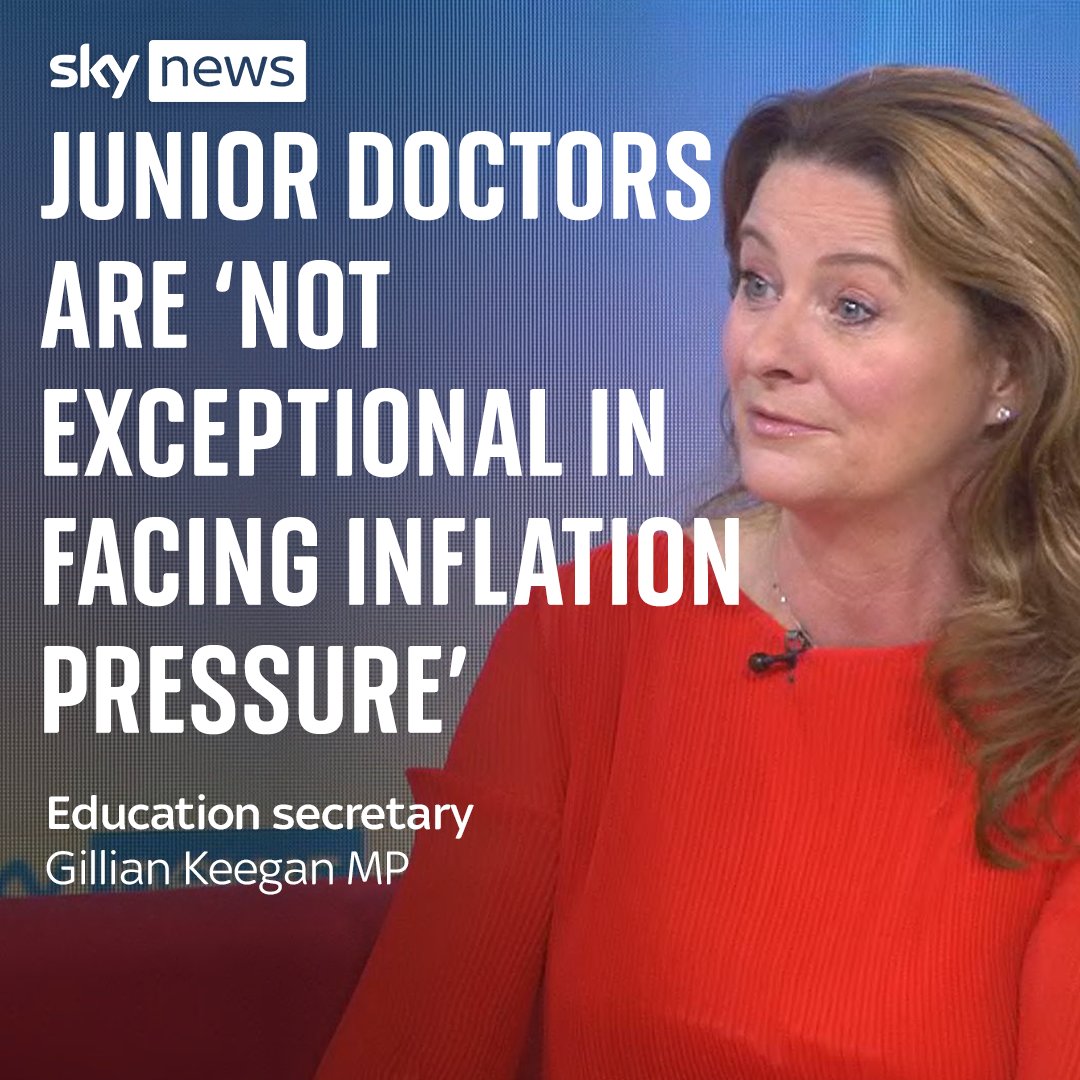 Memo to Gillian Keegan: Public sector pay does not impact inflation, healthcare is free at the point of use. Pay doctors what they deserve and retain them. #ToryGaslighting #ToriesOut372 #JuniorDoctorStrike #SOSNHS