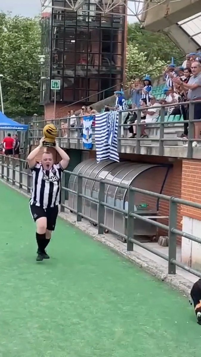 Our Down syndrome team have won the Donosti Cup! 🏆 They were among thousands of young people from countries across Europe playing in the Spanish tournament last week 🇪🇸 ⚽ Great job, team! ⚫⚪