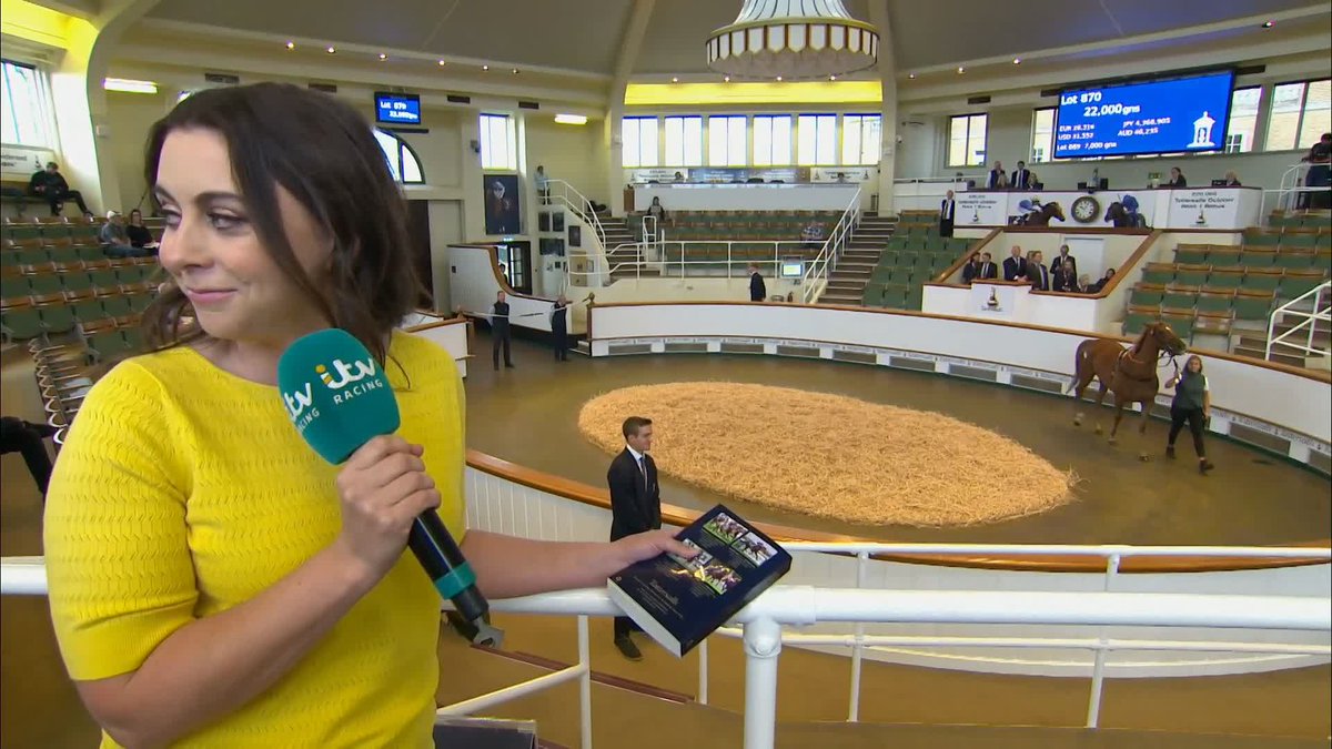 Ever wanted to buy a horse at auction? 👀 Sally Ann Grassick shows us how - 𝗟𝗜𝗩𝗘 at Tattersalls! #ITVRacing | #JulyFestival