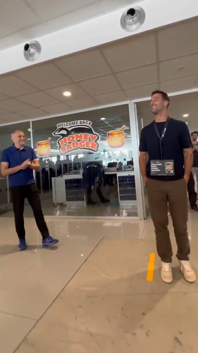 welcoming Daniel Ricciardo back 🏠 he got the new badge, followed the honey pot and… 🤗