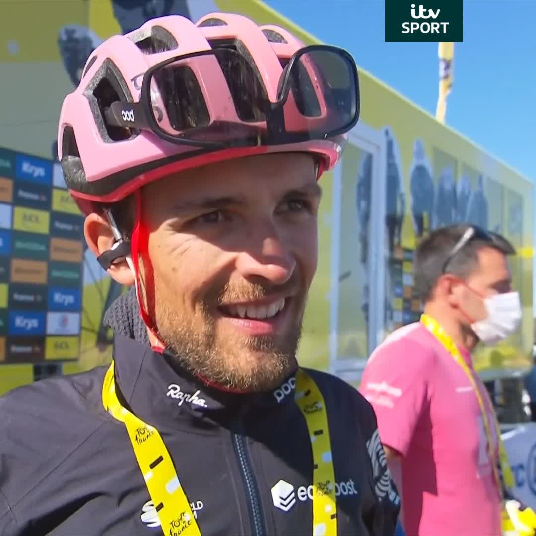 "I gambled today. Didn't quite pay off" Matt caught up with James Shaw, who came 7th on Grand Colombier from the breakaway 🇬🇧 #TDF2023 #ITVCycling