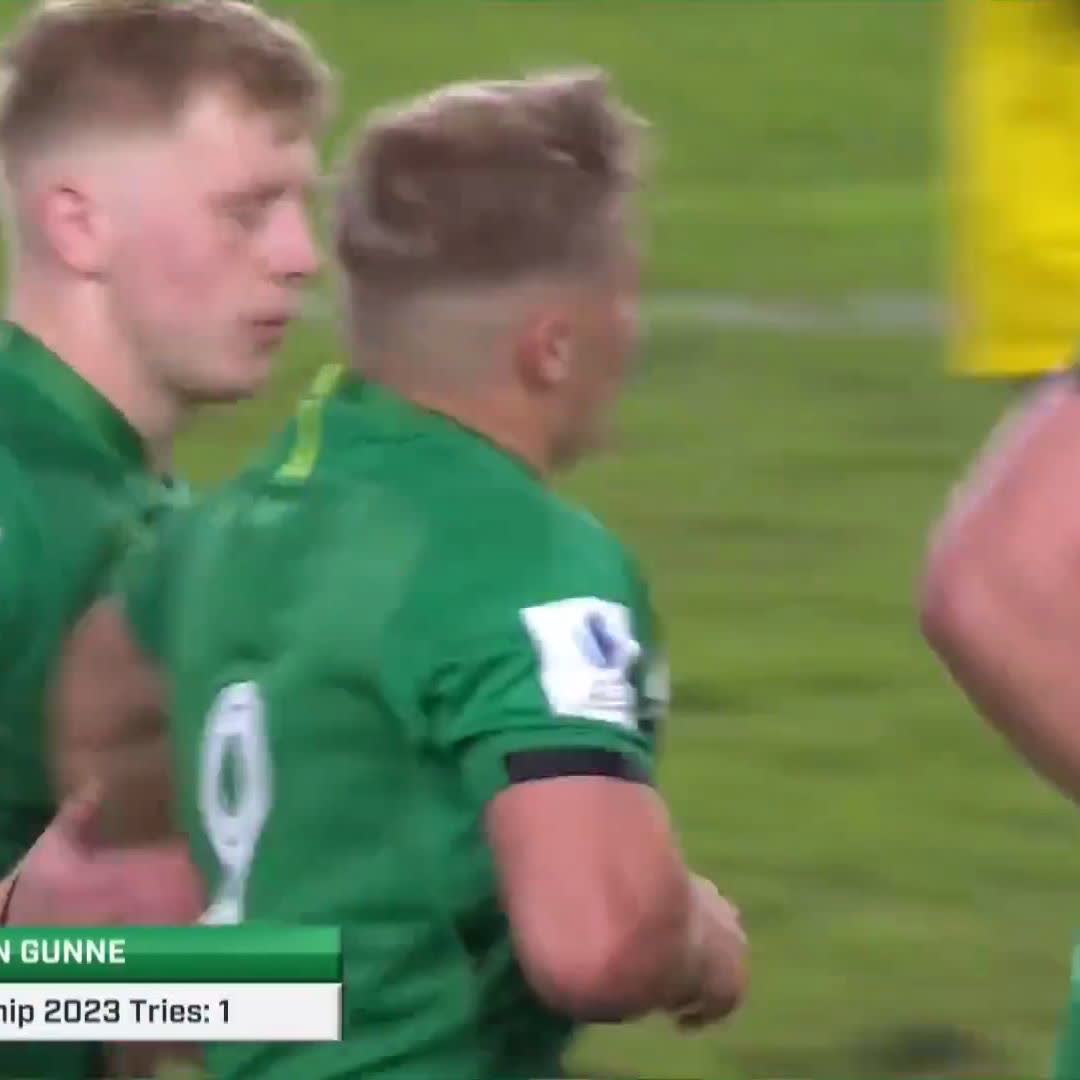 Fintan Gunne strikes first! 💥 It's taken less than four minutes for Irish Rugby to get the first try in this final #WorldRugbyU20s