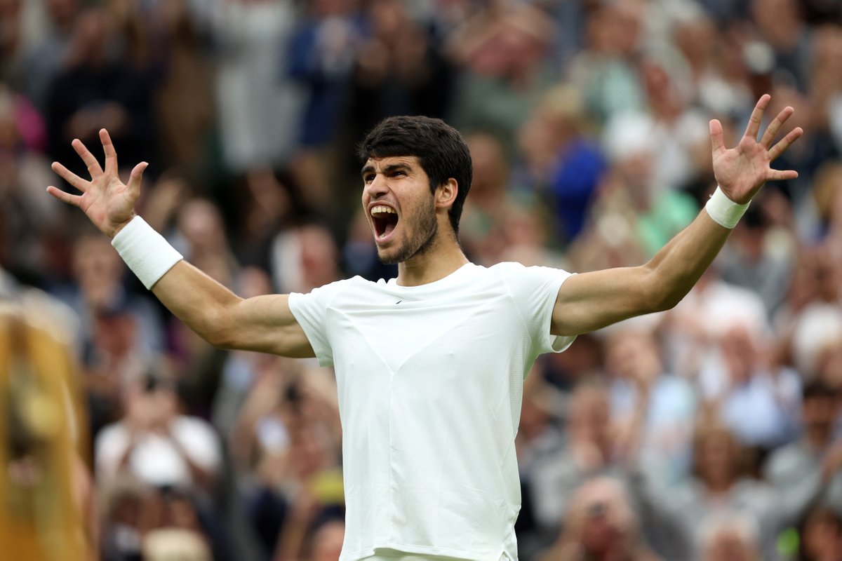 ✔️ ¿Cómo cerrar un partido contra el número 3 del mundo para meterte en una final de Grand Slam? ASÍ 😍 #Wimbledon