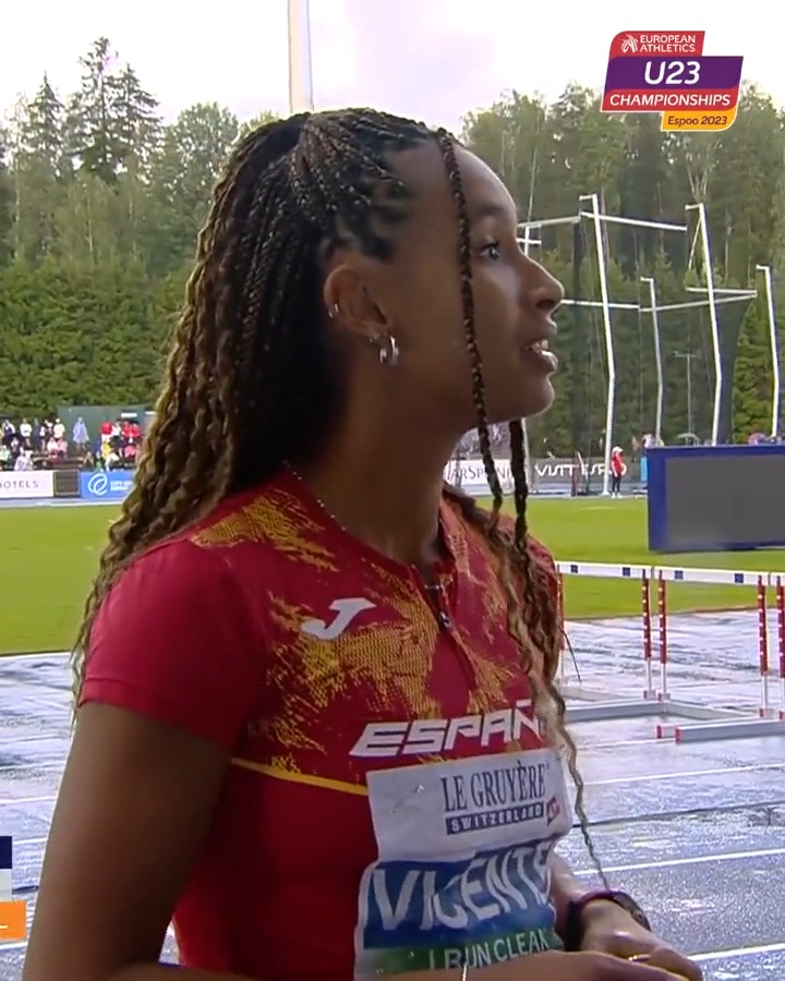 🥇 European U18 champion 🥇 European U20 champion 🥇 European U23 champion Maria Vicente 🇪🇸 (Maria Vicente) completes the set with triple jump gold in #Espoo2023! 💫 (atletismoRFEA)