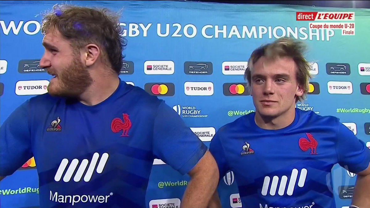 🏉🇫🇷 Paul Costes qui fait la traduction pour Lenni Nouchi après le sacre de Champions du Monde, c'est du délire complet 😂😂😂 Ils sont fantastiques nos Bleuets 🤩 #WorldRugbyU20s #FranceU20 #IRLFRA #14Juillet